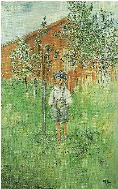 Carl Larsson esbjorn vid sitt agandes appeltrad-esbjorn unghink oil painting picture